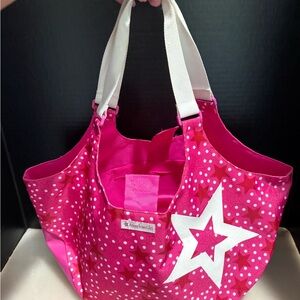 American Girl Doll  Hot Pink  Red  White Star Doll Bag- Tote Bag  Pockets Travel